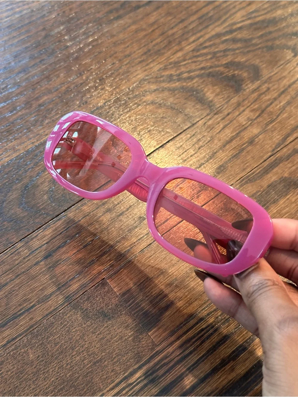 Guess Pink Women's Rectangular Sunglasses
